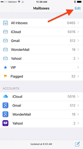 Cách tăng tốc độ tìm kiếm email trên iOS 10