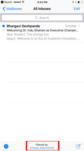 Cách tăng tốc độ tìm kiếm email trên iOS 10