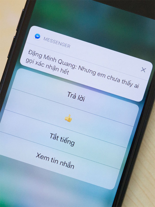 Xem thông báo nhanh trên iOS 10 3D Touch trên iOS 10
