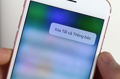 Xóa toàn bộ thông báo trên iOS 10 3D Touch trên iOS 10