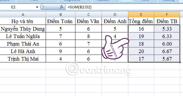Hướng dẫn cách sao chép công thức trong Excel