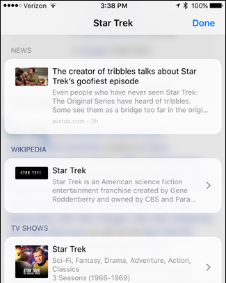 Các thông tin liên quan đến từ cần tra  Look Up trên iOS 10
