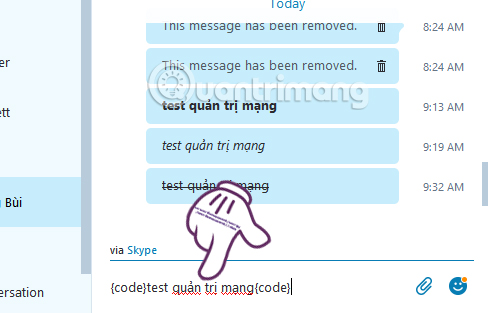 Hướng dẫn cách viết chữ tạo kiểu trên Skype