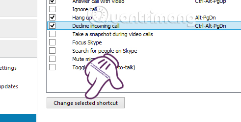 Hướng dẫn thiết lập phím tắt trên Skype