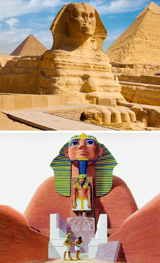 Hình dạng ban đầu của tượng Nhân Sư Hình dạng ban đầu của tượng Nhân Sư