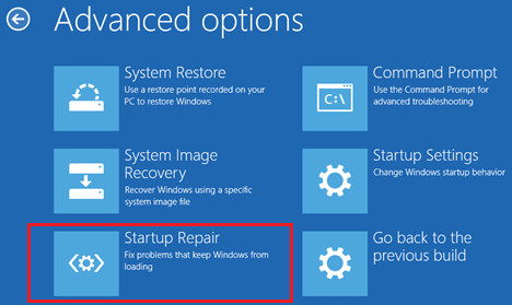 Trên cửa sổ Advanced Options click chọn Automatic Repair