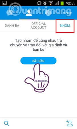 Tạo nhóm chat Zalo