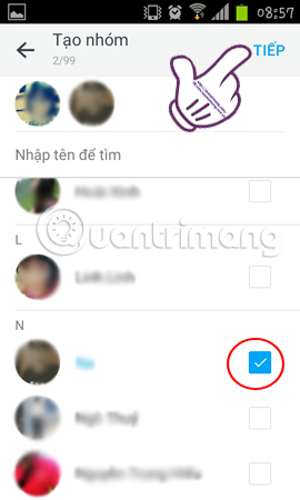 Tạo nhóm chat Zalo