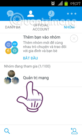 Tạo nhóm chat Zalo