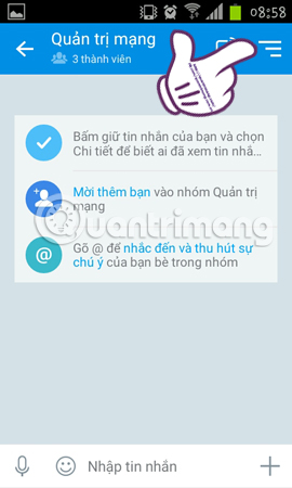 Tạo nhóm chat Zalo