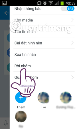 Tạo nhóm chat Zalo