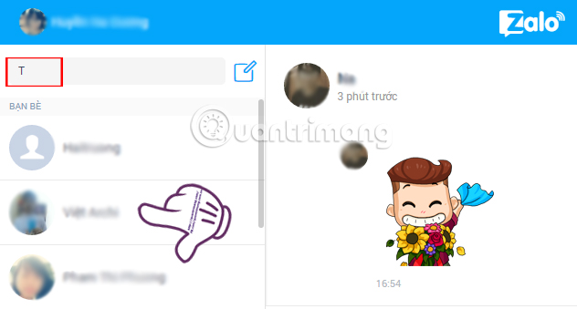 Zalo trên nền web