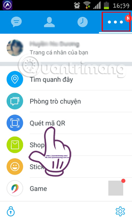 Zalo trên nền web