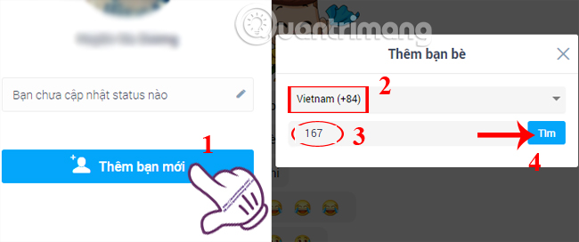 Zalo trên nền web