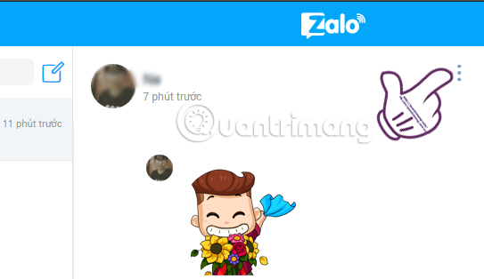 Zalo trên nền web