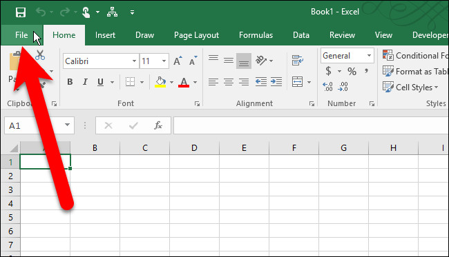 Change the default font and font size on Excel