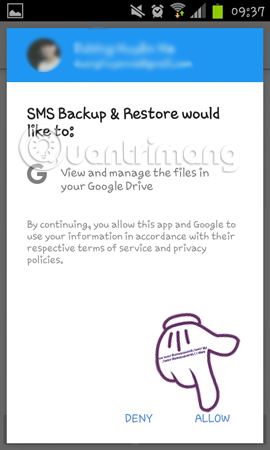 Cách sao lưu tin nhắn SMS bằng SMS Backup and Restore