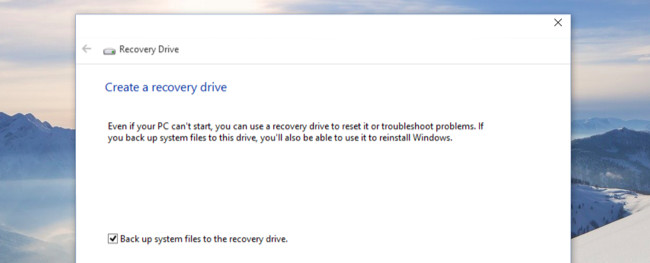 Recovery Drive Creator