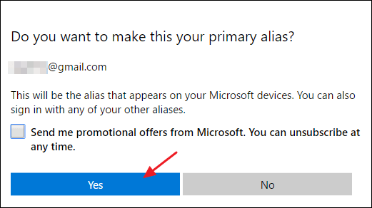 Cách thay đổi địa chỉ email chính cho tài khoản Microsoft