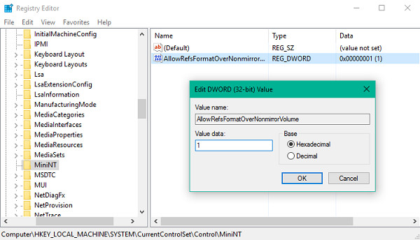 Kích hoạt / vô hiệu hóa ReFS (Resilient File System) trên Windows 10