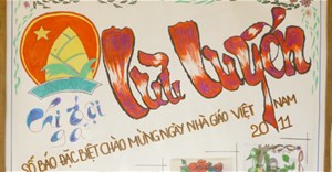 Mẫu bích báo đẹp chào mừng ngày Nhà giáo Việt Nam 20 - 11