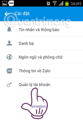 Thoát tài khoản Zalo từ xa