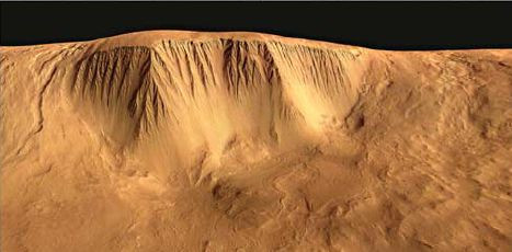 Hình ảnh phía tây ngọn núi lửa trẻ Olympus Mons  Hình ảnh phía tây ngọn núi lửa trẻ Olympus Mons