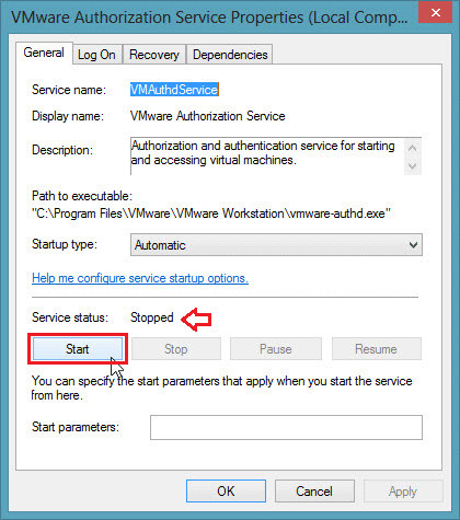 Hướng dẫn cách sửa lỗi “The VMware Authorization Service is not running”