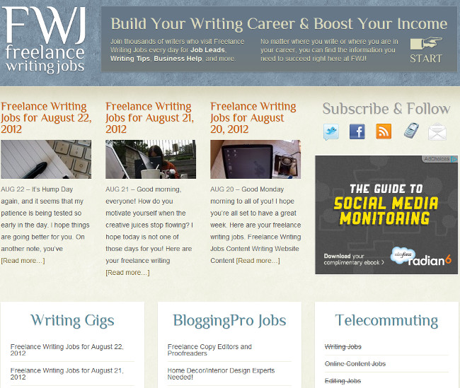 Freelance Writing Gigs