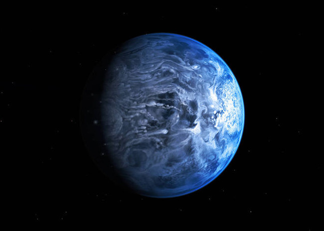 Strange blue planet