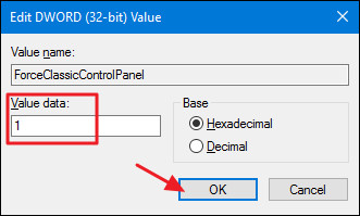 Thay đổi kiểu xem mặc định của Control Panel trên máy tính Windows