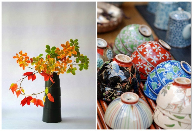 Những bức tranh trang trí, đồ gốm sứ, lọ hoa,...