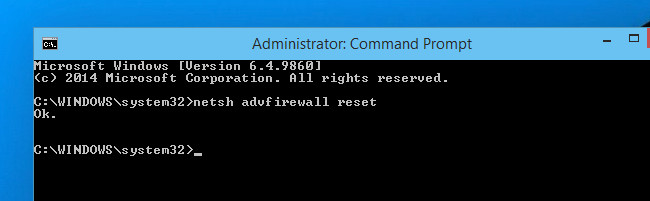 Hướng dẫn reset Windows Firewall Rules về trạng thái mặc định ban đầu