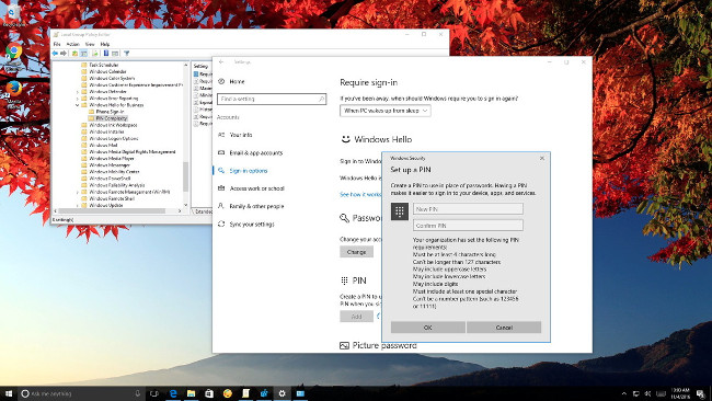 Cấu hình mã PIN "hại não" đăng nhập trên Windows 10