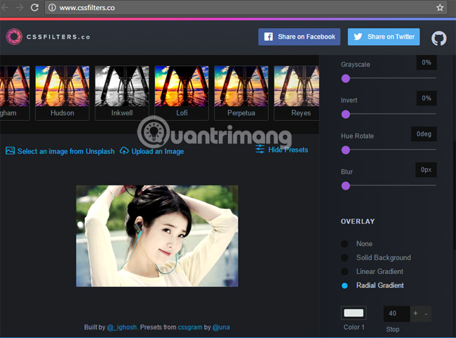 Chỉnh sửa ảnh trực tuyến cssFilters Dịch vụ sửa ảnh online