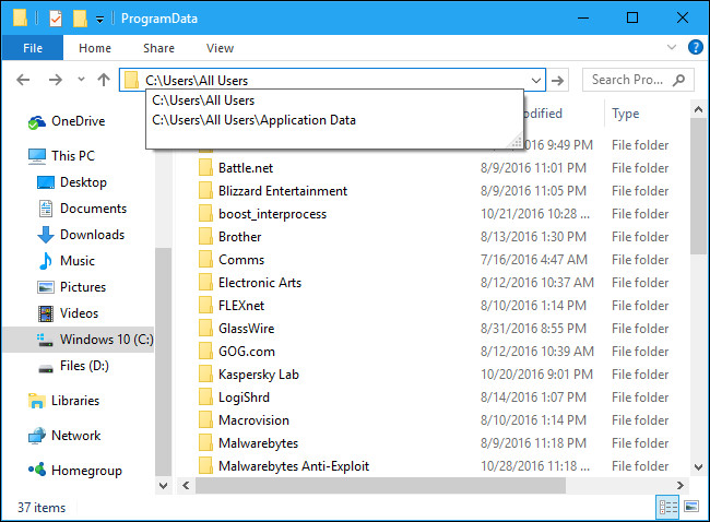 Thư mục ProgramData trên Windows là gì?