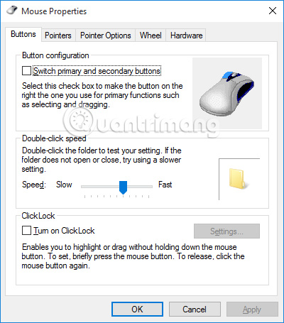 Thao tác trên bàn di chuột trong Windows 10