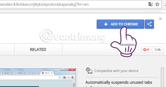 Cách chống ngốn RAM cho Google Chrome bằng The Great Suspender