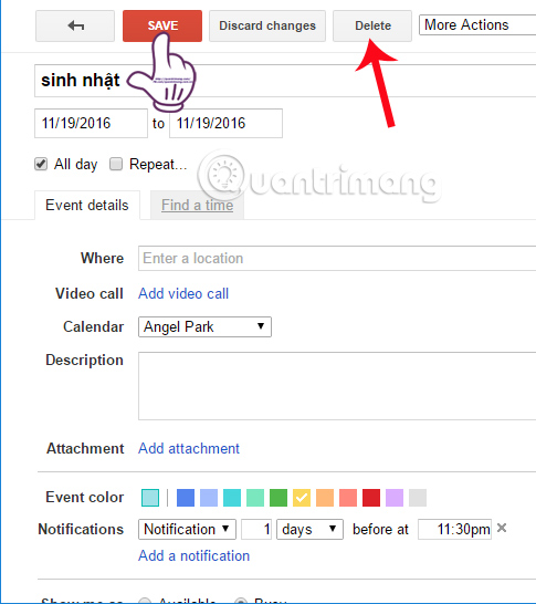 Hướng dẫn quản lý công việc bằng Google Calendar trong Gmail