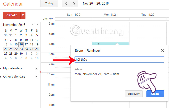 Hướng dẫn quản lý công việc bằng Google Calendar trong Gmail