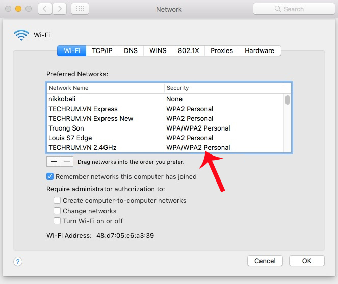 Cách thiết lập chế độ ưu tiên WiFi kết nối trên Mac