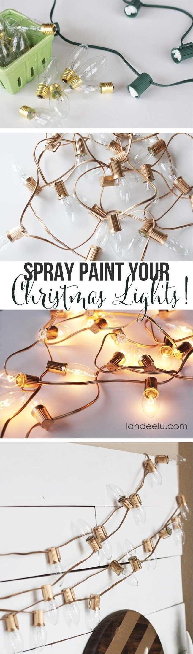 Phun sơn vàng cho đui đèn để căn nhà của bạn ngập tràn không khí Giáng sinh hơn
