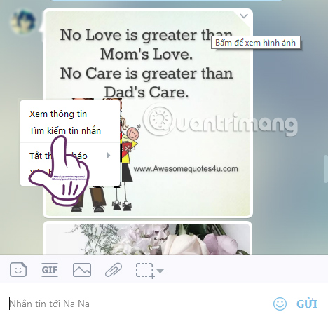 Tìm lại tin nhắn cũ trên Zalo PC