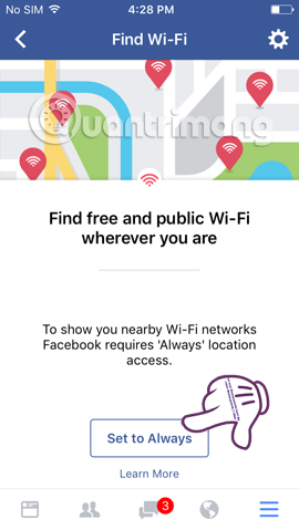 Find WiFi Facebook