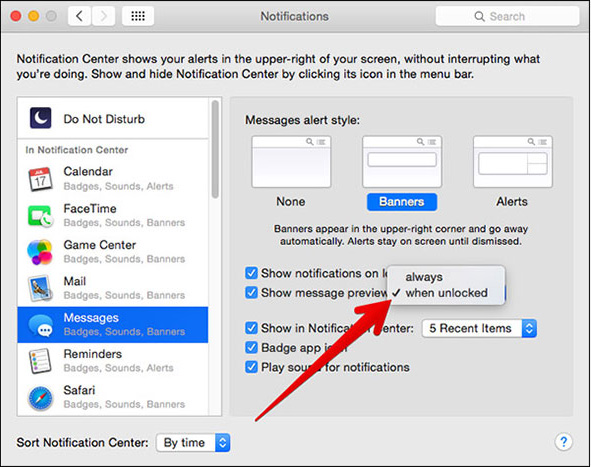 Cách tùy chỉnh thông báo tin nhắn trên macOS Sierra