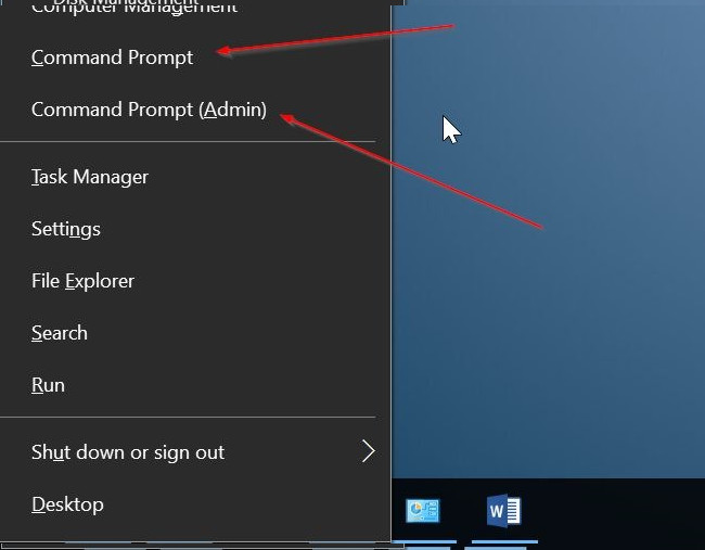 Thêm Command Prompt vào Power User Menu (menu Win X) trên Windows 10