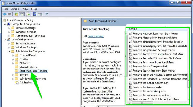 Tinh chỉnh Start Menu và thanh Taskbar