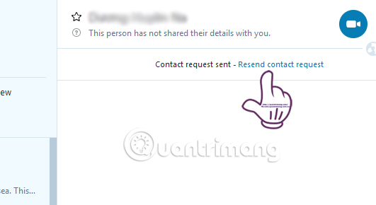 Cách gửi địa chỉ liên hệ trong cửa sổ chat Skype