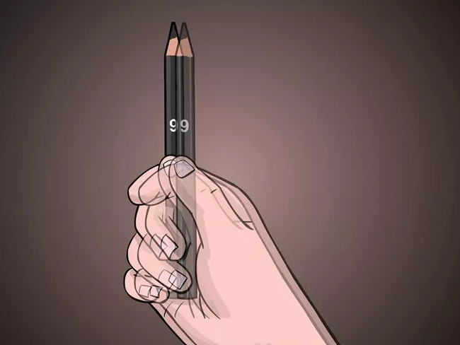 Nếu nhìn thấy hai chiếc bút chì thì dừng lại