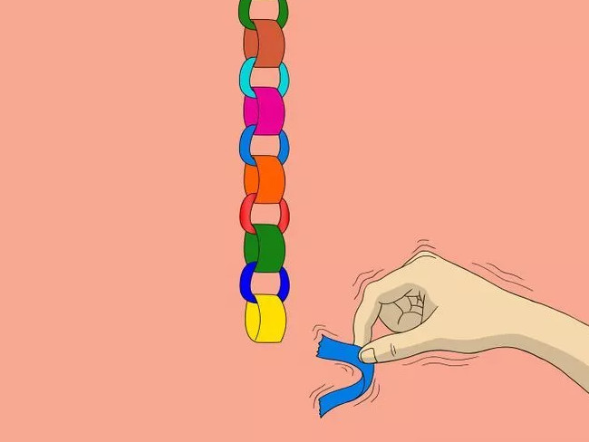 Tạo chuỗi dây xích bằng giấy đếm ngược thời gian tới đêm Giáng sinh